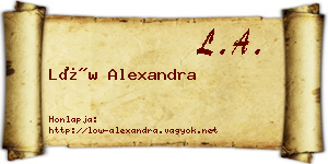 Löw Alexandra névjegykártya